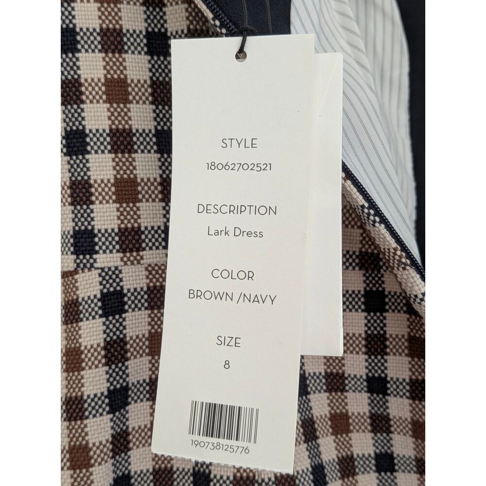 Veronica Beard Dress Lark Size 8 Plaid Check Midi Dress Knee Length $550 NWT - Picture 10 of 11